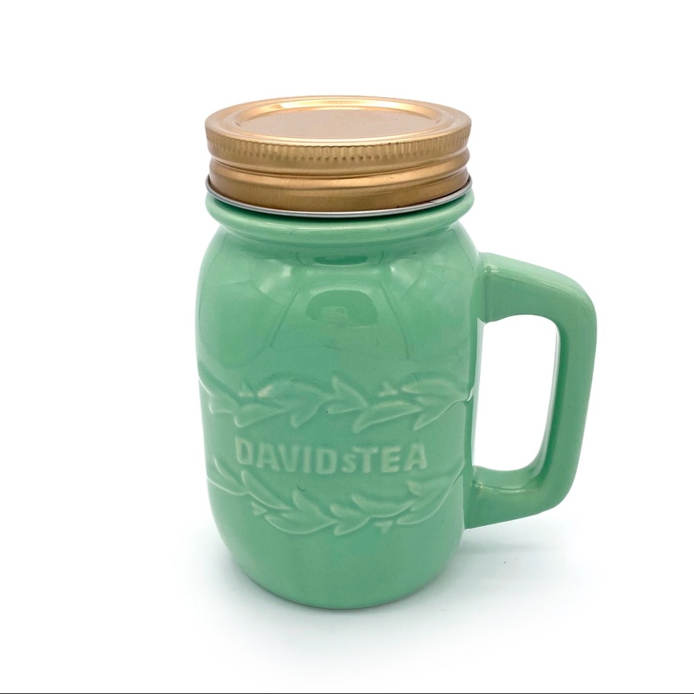 DAVIDs TEA Ceramic Mason Jar Mug 3 Piece Set